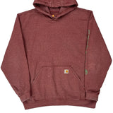Carhartt Hoodie - XL Burgundy Cotton Blend
