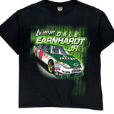 Vintage Dale Earnhardt Jr. Nascar T-Shirt - Large Black Cotton