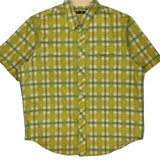 Timberland Checked Short Sleeve Shirt - XL Green Cotton