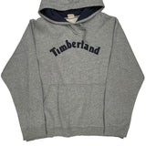 Timberland Spellout Hoodie - XL Grey Cotton