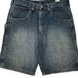 Wrangler Carpenter Shorts - 34W 9L Dark Wash Cotton