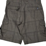 The North Face Checked Cargo Shorts - 34W 11L Grey Cotton