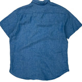 J Crew Short Sleeve Shirt - Large Blue Cotton