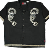 Mystic Origins Pineapple Connection Graphic Hawaiian Shirt - 2XL Black Polyester