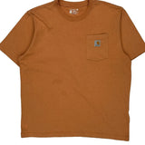 Carhartt T-Shirt - Large Orange Cotton