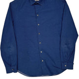 Armani Polka Dot Shirt - Large Blue Cotton