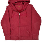 Carhartt Spellout Hoodie - XL Red Cotton Blend