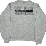 Milwaukee, Wisconsin Harley Davidson Graphic Long Sleeve T-Shirt - XL Gray Cotton