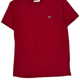 Lacoste T-Shirt - Large Red Cotton
