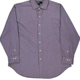 Philip Polo By Ralph Lauren Shirt - Large Purple Cotton