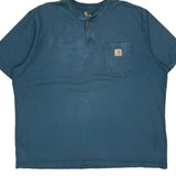 Carhartt T-Shirt - 2XL Blue Cotton