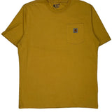 Carhartt T-Shirt - Large Yellow Cotton