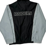 Raiders Nfl Graphic Windbreaker - Large Grey Polyester
