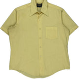 Manstyle Short Sleeve Shirt - Large Yellow Polyester Blend