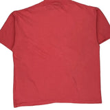 Kansas Cal Cru Single Stitch T-Shirt - XL Red Cotton
