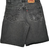 Levis Denim Shorts - 30W 10L Grey Cotton