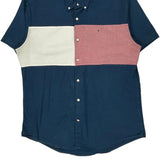 Tommy Hilfiger Short Sleeve Shirt - XL Multicoloured Cotton