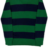 Polo By Ralph Lauren Striped 1/4 Zip - Medium Green Cotton