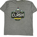 Busch Light Clash Nascar T-Shirt - Large Grey Cotton