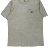 Carhartt T-Shirt - Large Grey Cotton
