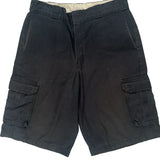 Dickies Cargo Shorts - 36W 11L Black Cotton