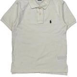 Age 8-9 Polo By Ralph Lauren Polo Shirt - Small White Cotton