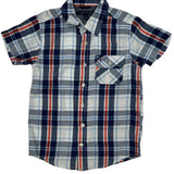 Age 6 Tommy Hilfiger Checked Short Sleeve Shirt - XS Blue Cotton