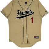 Hawks Nike Football Jersey - Large Beige Polyester