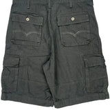 Levis Cargo Shorts - 36W 11L Black Cotton