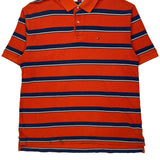 Tommy Hilfiger Striped Polo Shirt - XL Orange Cotton