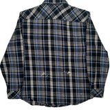 Dickies Checked Flannel Shirt - Medium Blue Cotton