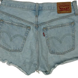 Levis Denim Shorts - 29W UK 10 Light Wash Denim