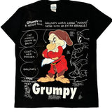 Grumpy Disney Single Stitch T-Shirt - Large Black Cotton