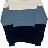 Tommy Hilfiger Striped Jumper - Small Blue Cotton
