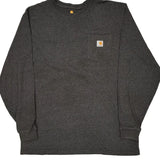 Carhartt Long Sleeve T-Shirt - XL Grey Cotton