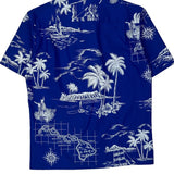 Hawaiian Islands Royal Creations Graphic Hawaiian Shirt - Small Blue Polyester Blend