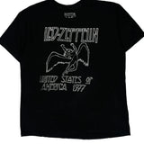 Led Zeppelin Band T-Shirt - Large Black Cotton