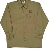 Dickies Shirt - XL Khaki Cotton Blend