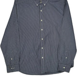 Levis Striped Shirt - Large Blue Cotton