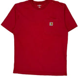 Carhartt T-Shirt - Medium Red Cotton