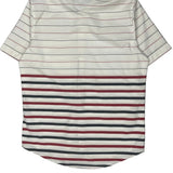 Tommy Hilfiger Striped Short Sleeve Shirt - Small White Cotton
