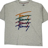 Tommy Jeans Spellout T-Shirt - Medium Grey Cotton