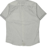 Lee Polka Dot Short Sleeve Shirt - Large White Cotton