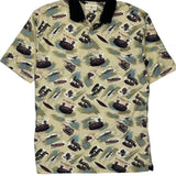 Points West Graphic Polo Shirt - Medium Multicoloured Cotton