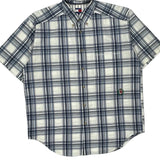 Tommy Hilfiger Checked Short Sleeve Shirt - XL Blue Cotton