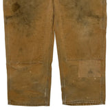 Carhartt Double Knee Carpenter Trousers - 35W 31L Brown Cotton