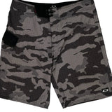 Oakley Camo Shorts - 32W 10L Grey Polyester