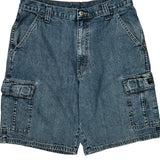 Wrangler Cargo Shorts - 33W 9L Blue Cotton