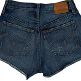 Levis Denim Shorts - 28W UK 8 Blue Cotton