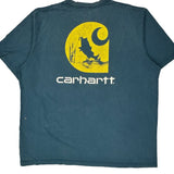 Fishing Carhartt Graphic T-Shirt - XL Blue Cotton